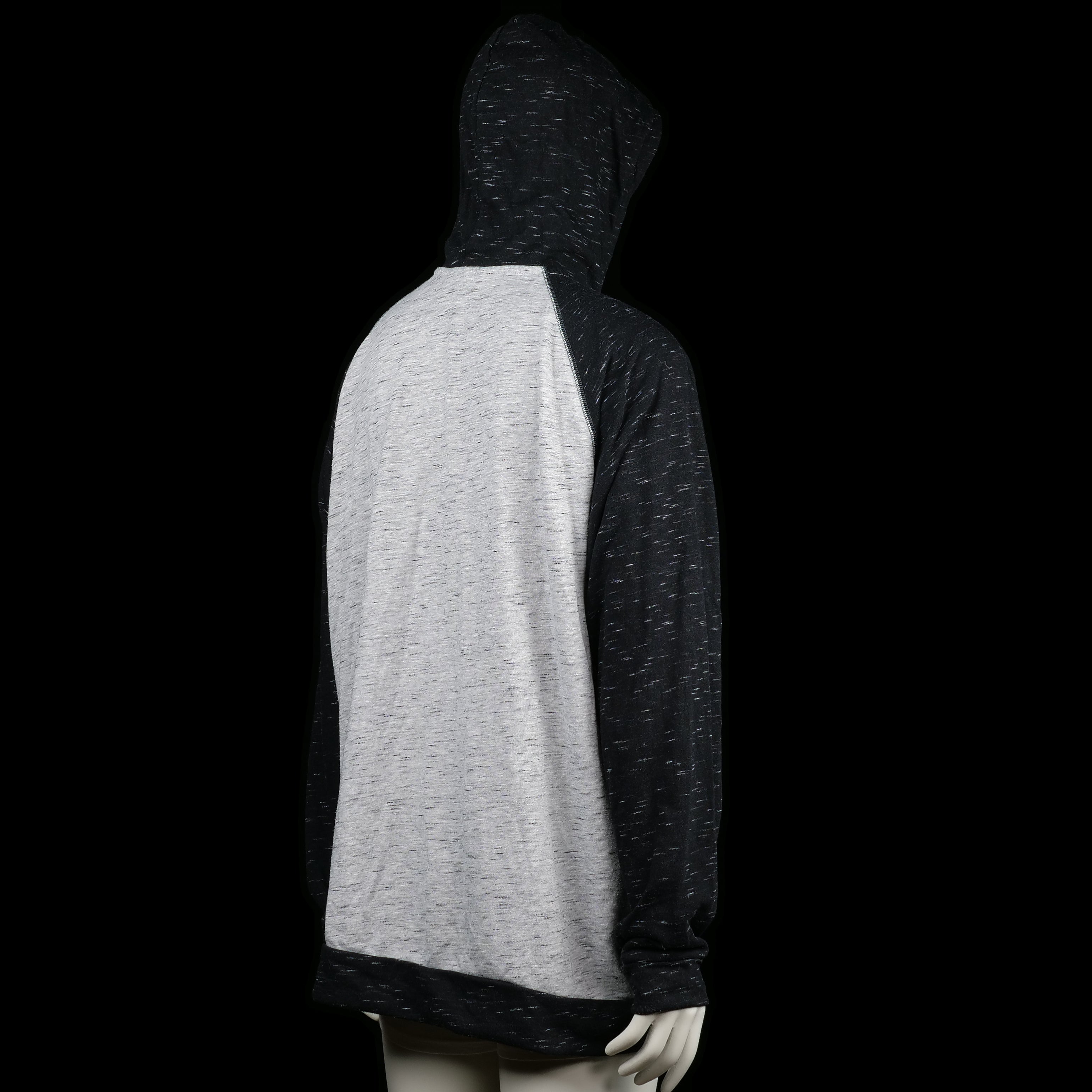 Hoodie - Light Gray & Black - Size 2XL