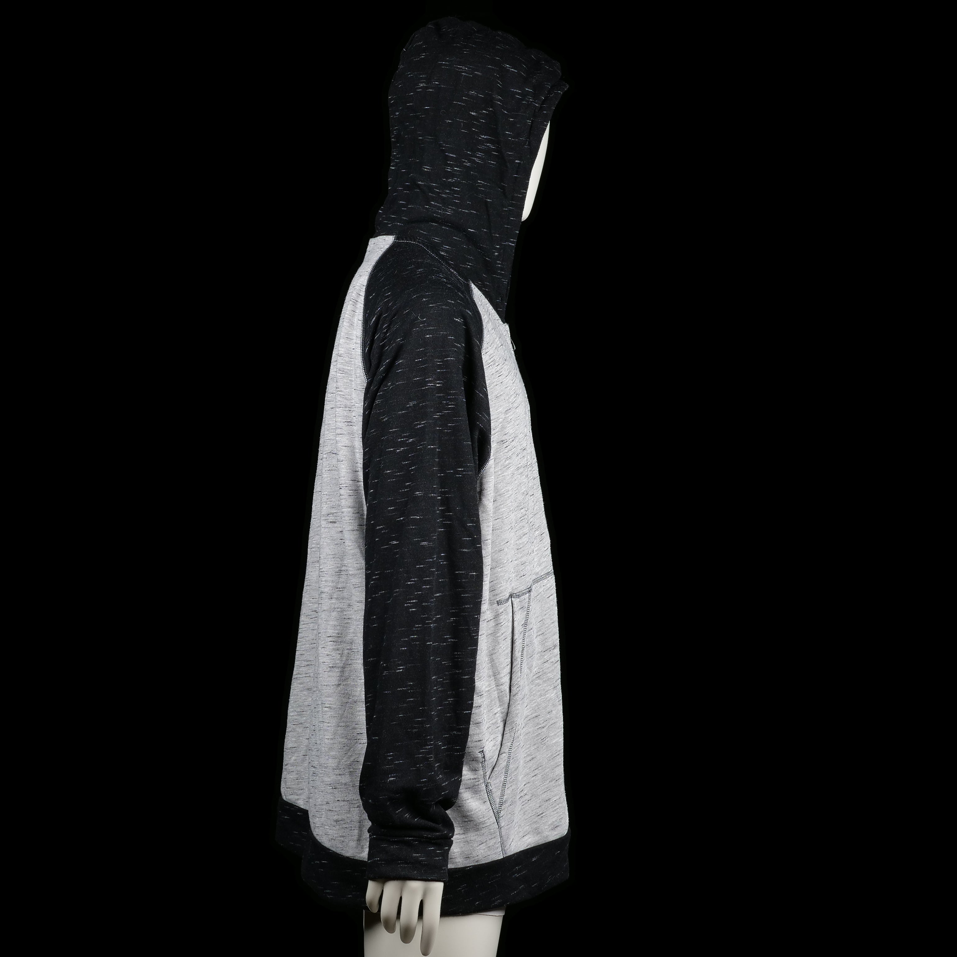 Hoodie - Light Gray & Black - Size 2XL