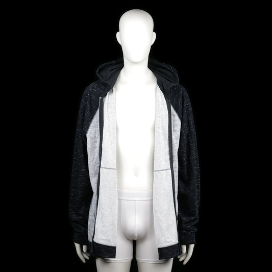 Hoodie - Light Gray & Black - Size 2XL