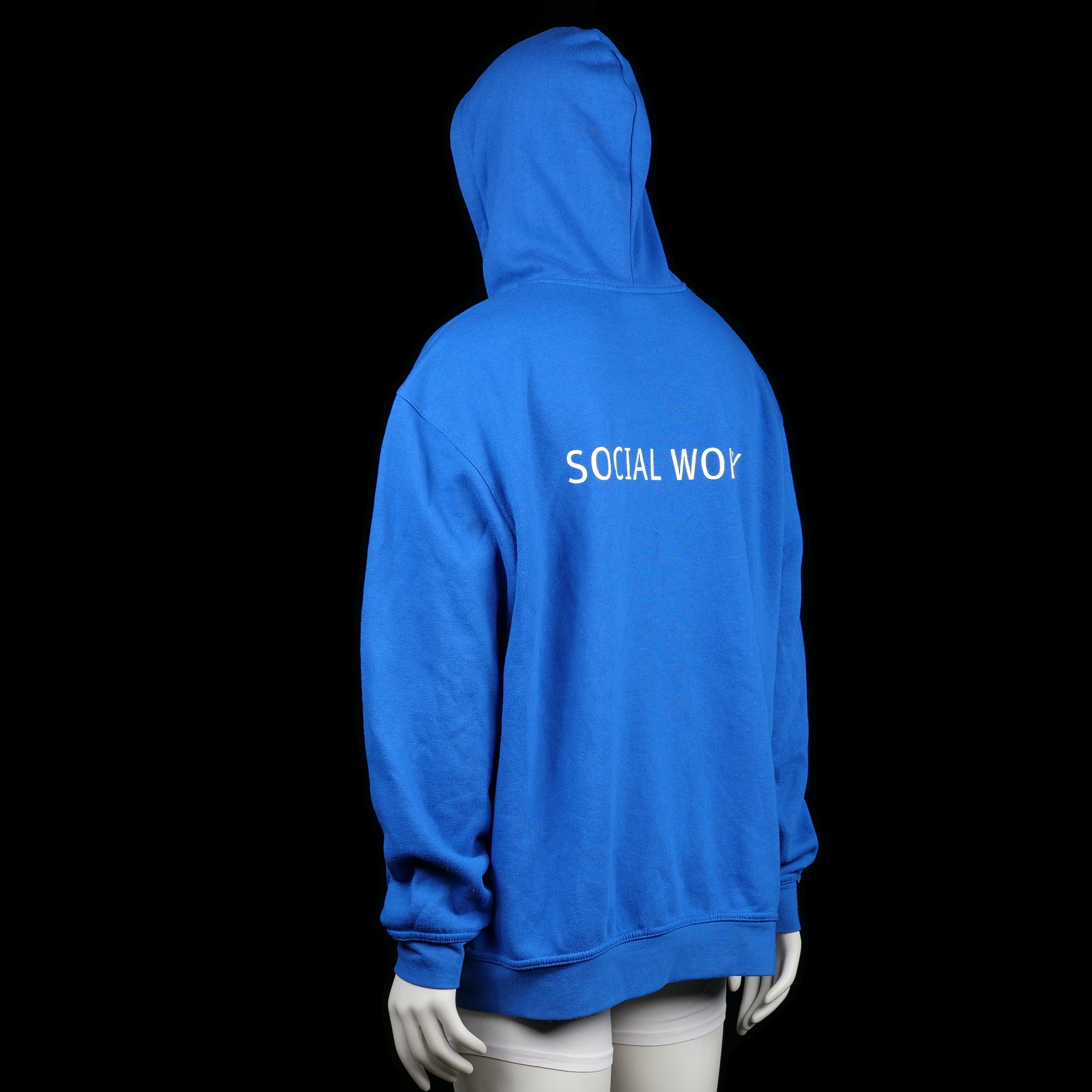 Hoodie - Royal Blue & White - Size XXL