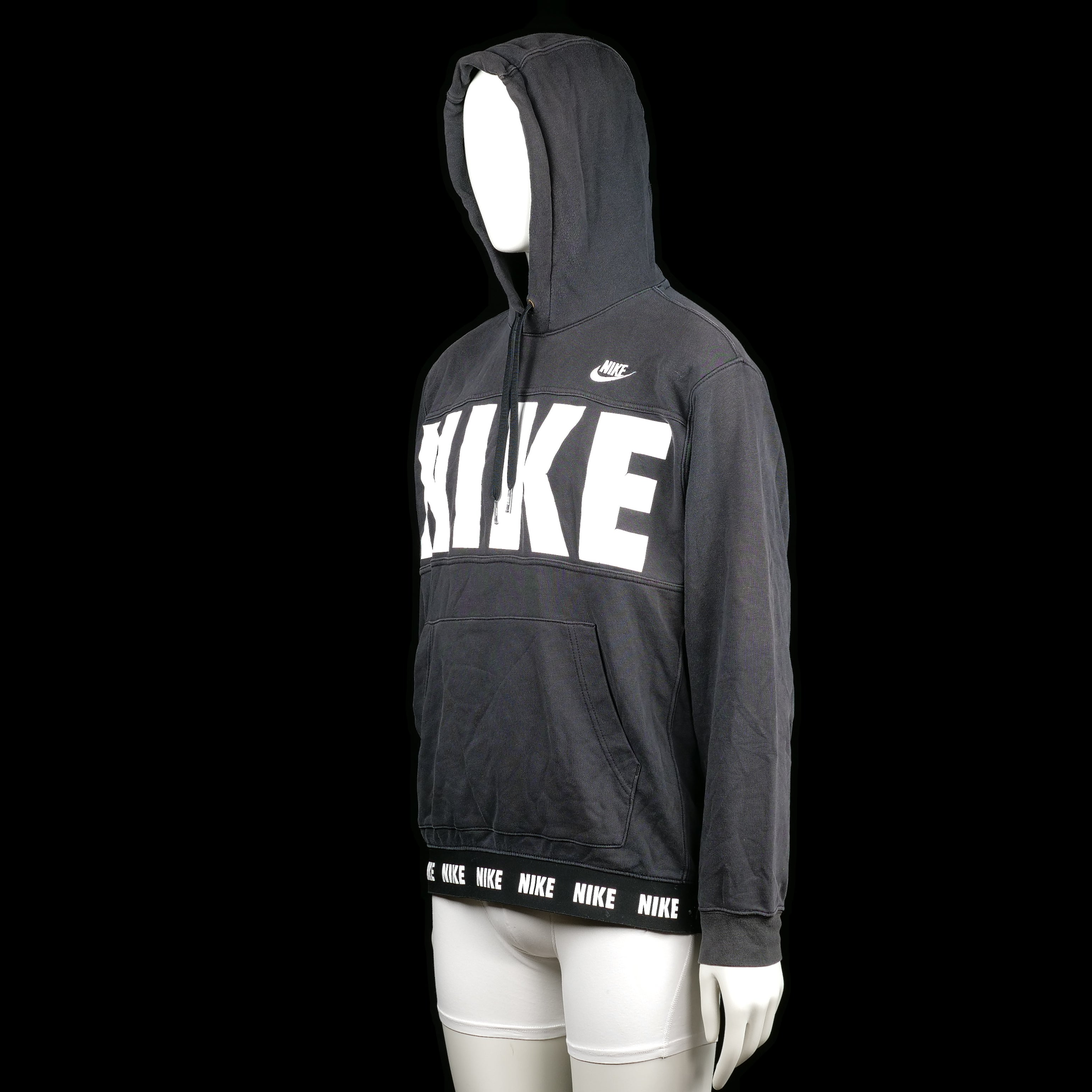 Hoodie - Black & White - Size L