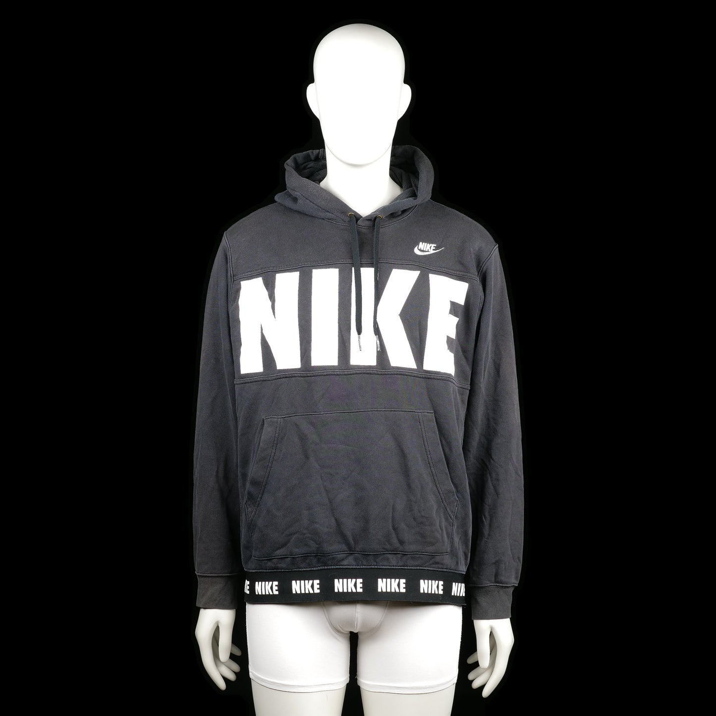 Hoodie - Black & White - Size L