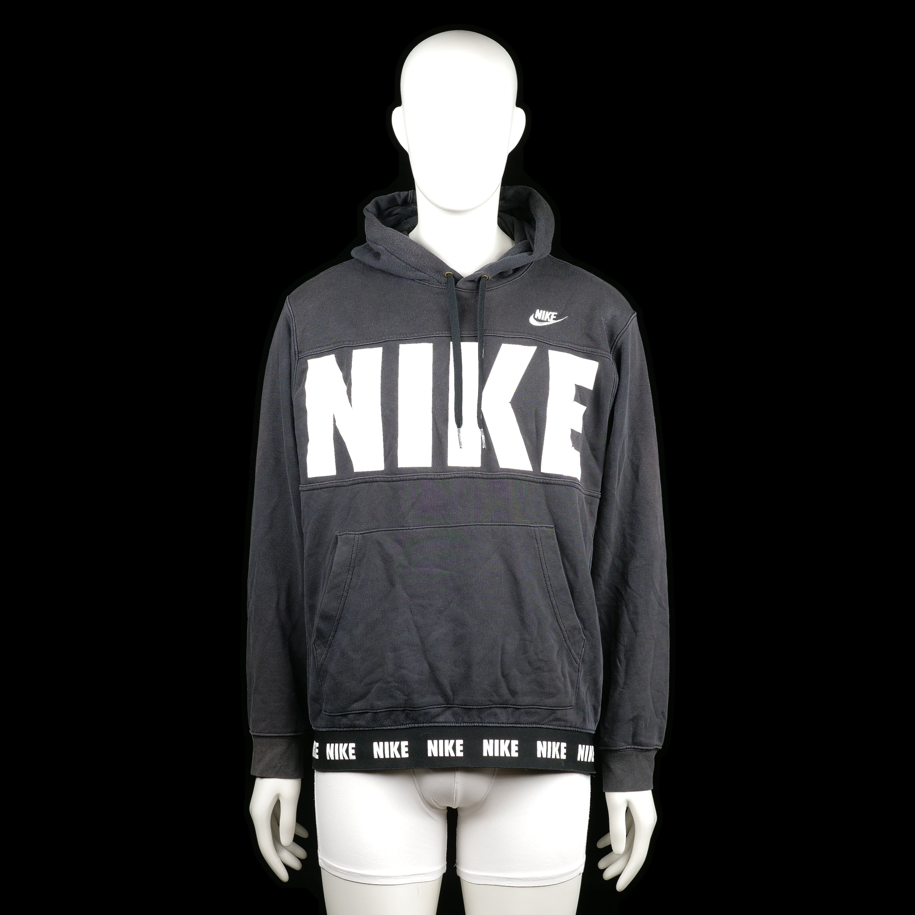 Hoodie - Black & White - Size L
