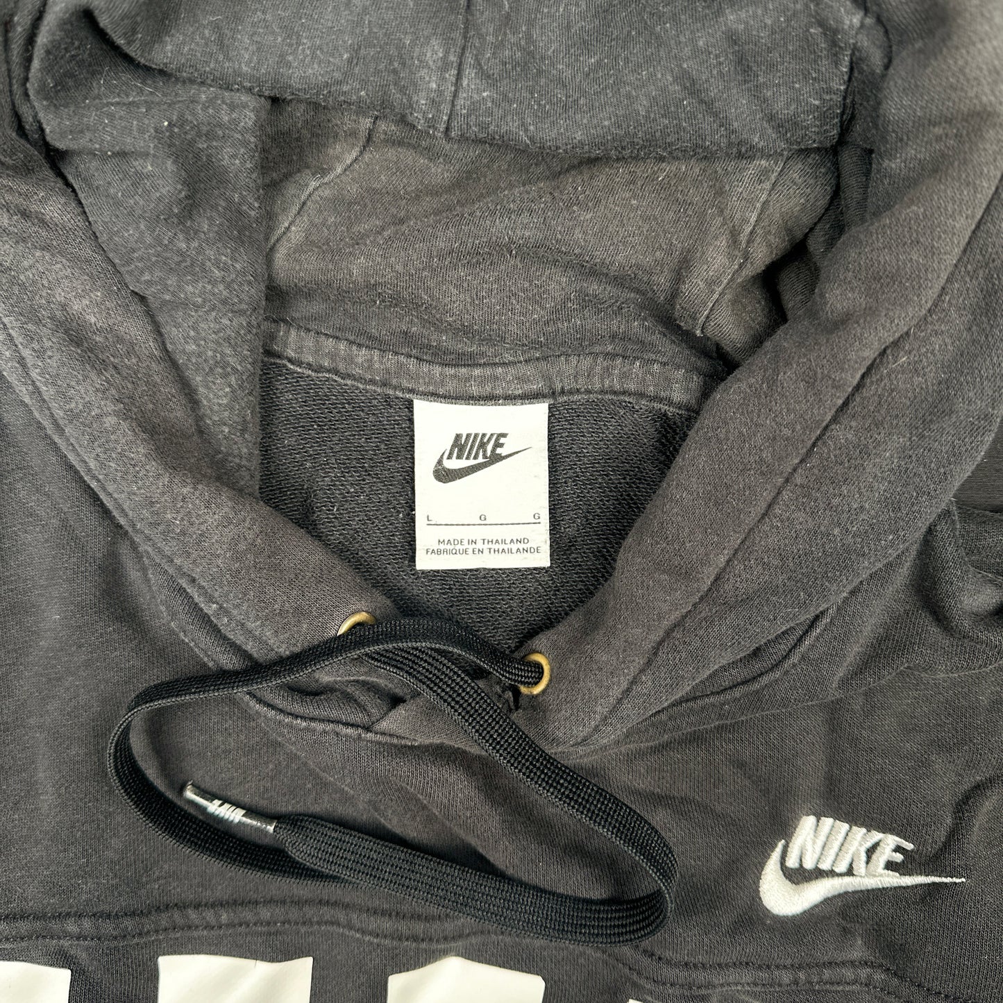 Hoodie - Black & White - Size L