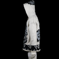 Hoodie - Ivory & Black - Size L