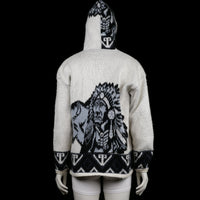 Hoodie - Ivory & Black - Size L