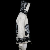 Hoodie - Ivory & Black - Size L