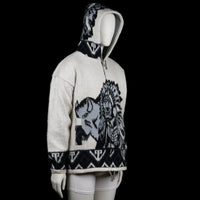Hoodie - Ivory & Black - Size L