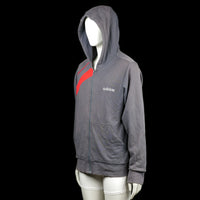 Hoodie - Charcoal & Red - Size L