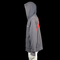 Hoodie - Charcoal & Red - Size L