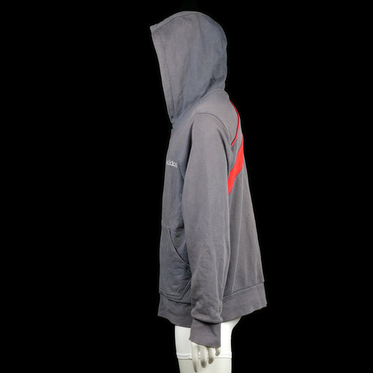 Hoodie - Charcoal & Red - Size L