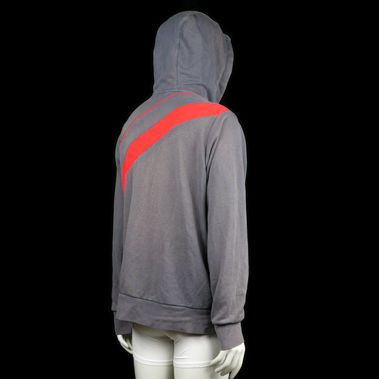 Hoodie - Charcoal & Red - Size L