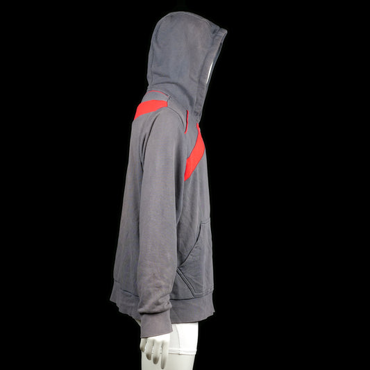 Hoodie - Charcoal & Red - Size L