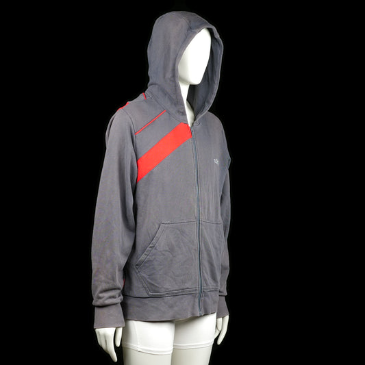 Hoodie - Charcoal & Red - Size L