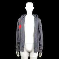 Hoodie - Charcoal & Red - Size L