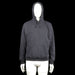 Soc - Hoodie - Charcoal - Size L - Charcoal hoodie with a kangaroo pocket, ribbed cuffs and hem, and an adjustable drawstring hood. The design is plain without any visible prints or embellishments.