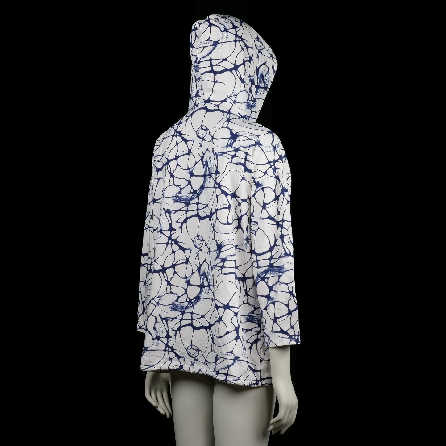 Hoodie - White & Navy - Size XXL