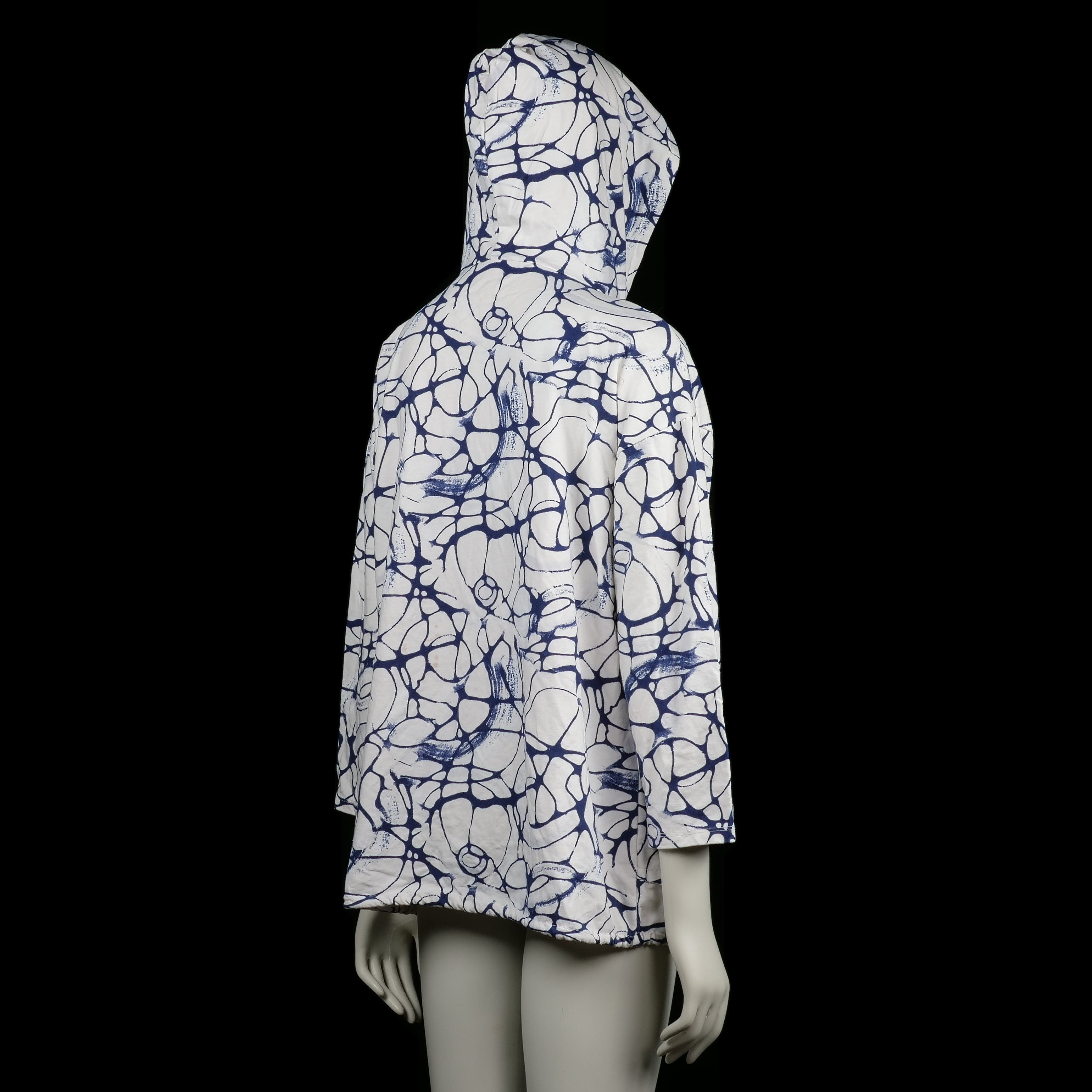 Hoodie - White & Navy - Size XXL