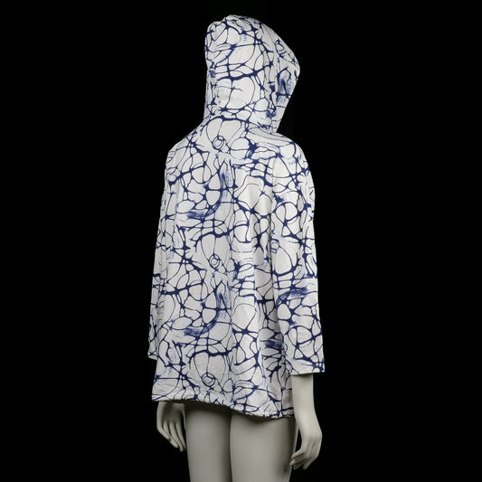 Hoodie - White & Navy - Size XXL