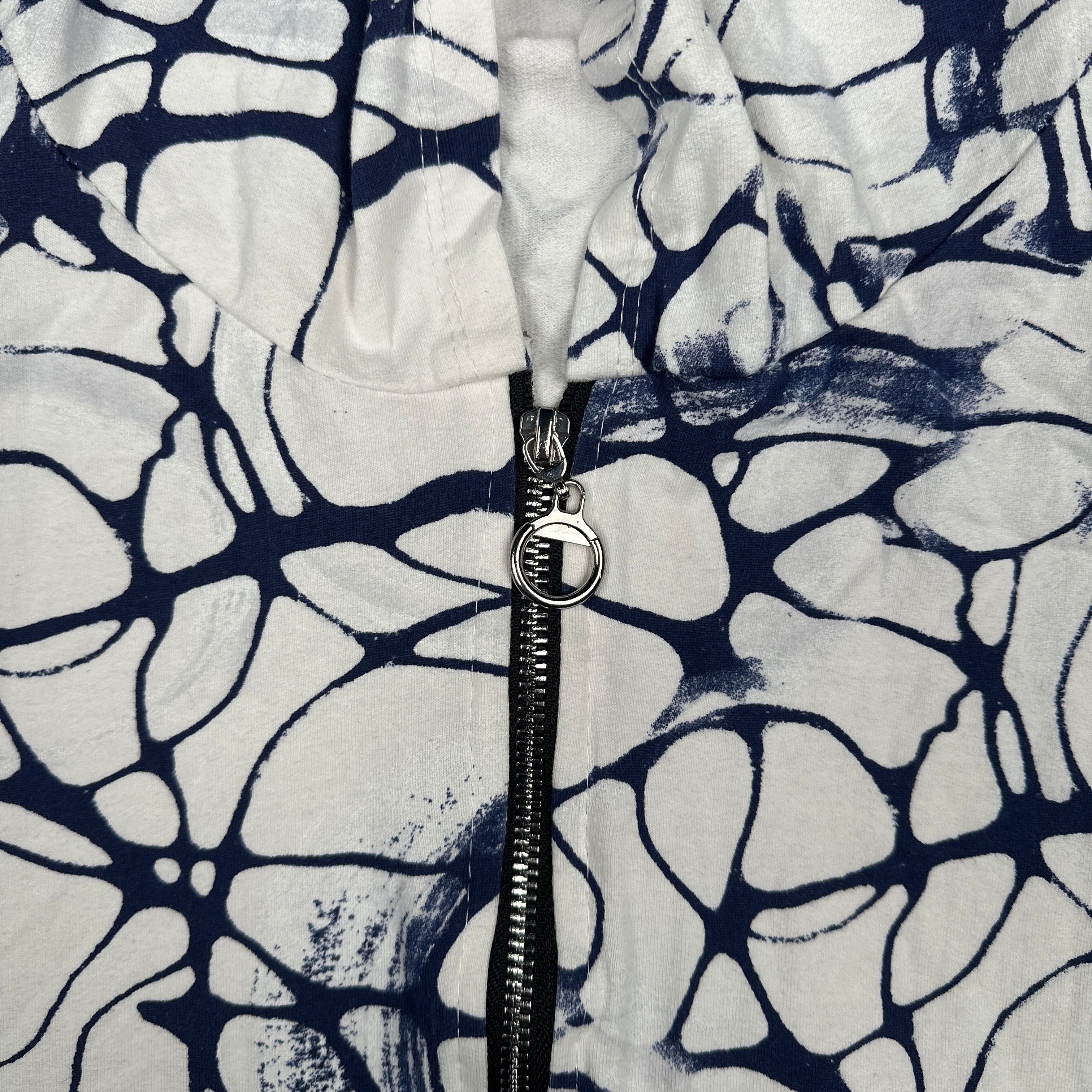 Hoodie - White & Navy - Size XXL