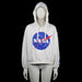 H&M Divided - Hoodie - White & Navy - Size XL - White hoodie with a large NASA logo print on the front and additional logo print on the lower sleeve. Features a drawstring hood, ribbed cuffs, and a straight hem.