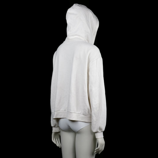 Hoodie - White & Navy - Size XL