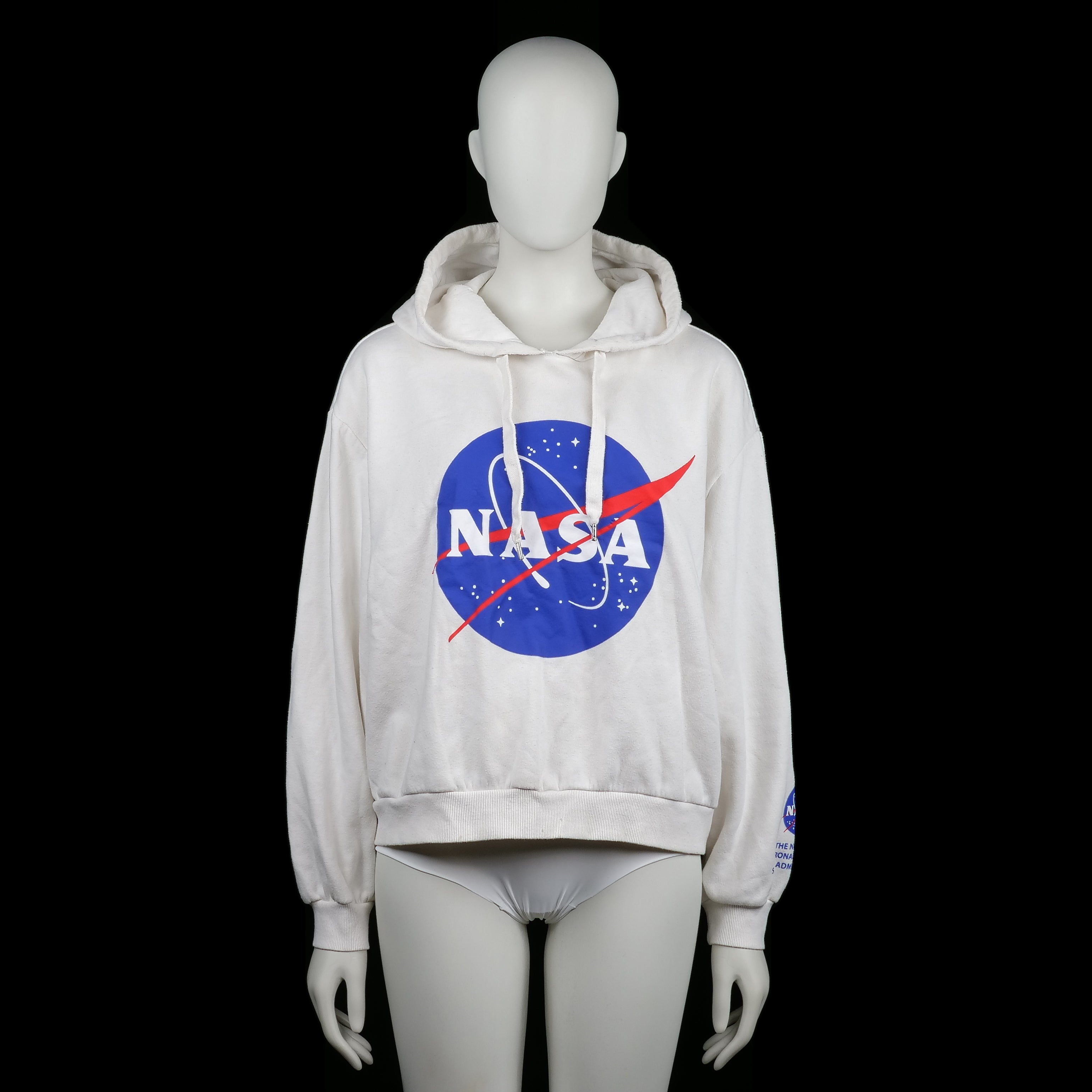 Hoodie - White & Navy - Size XL