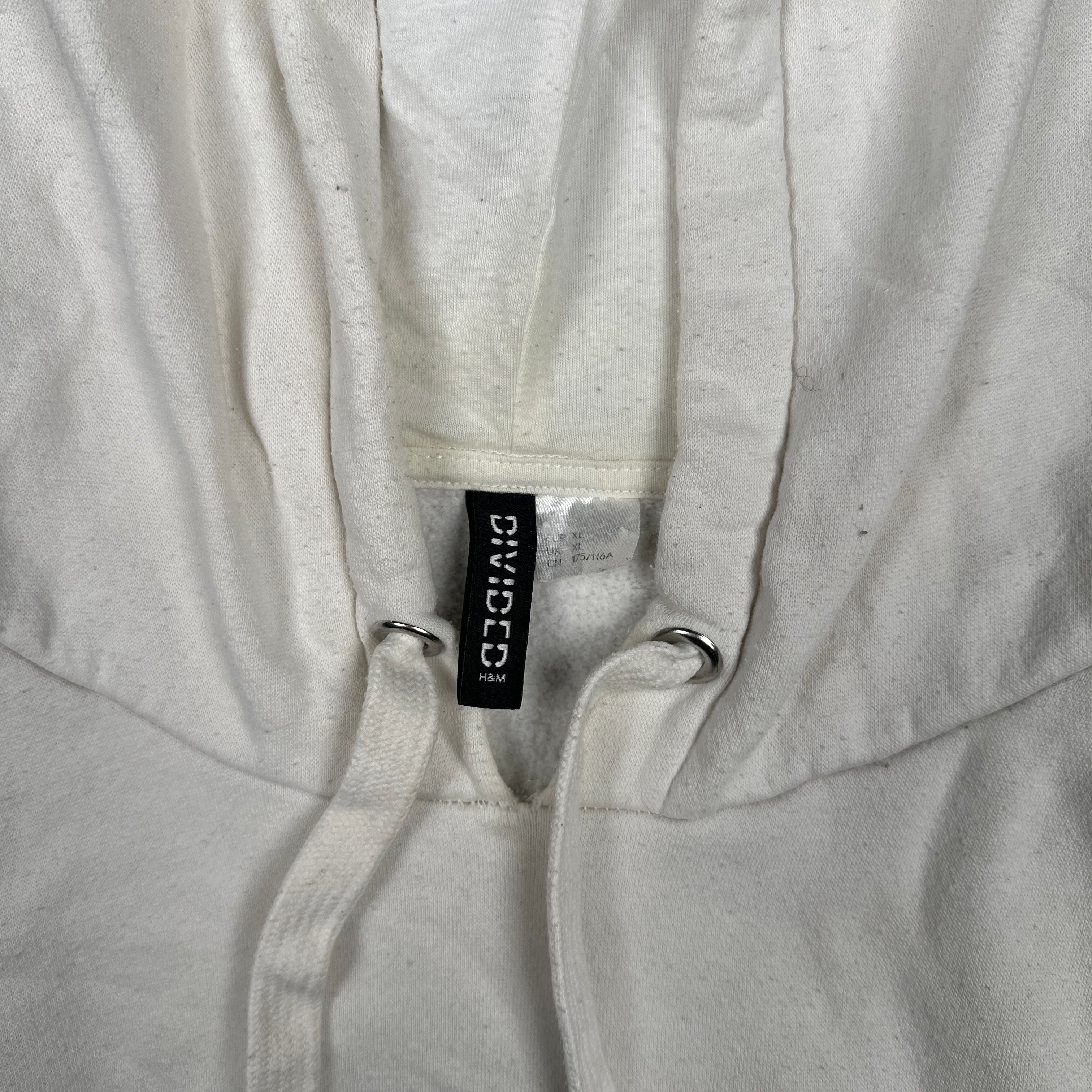 Hoodie - White & Navy - Size XL