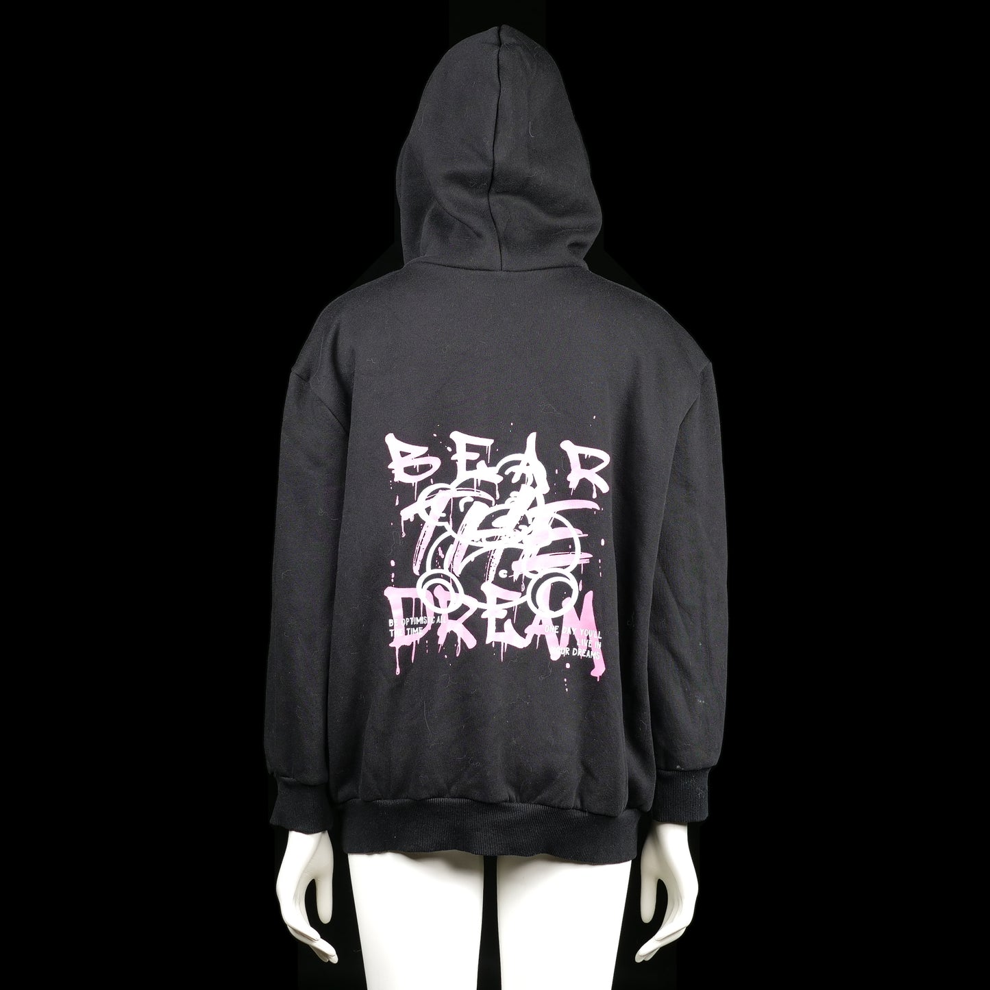 Hoodie - Black & Pink - Size 4XL