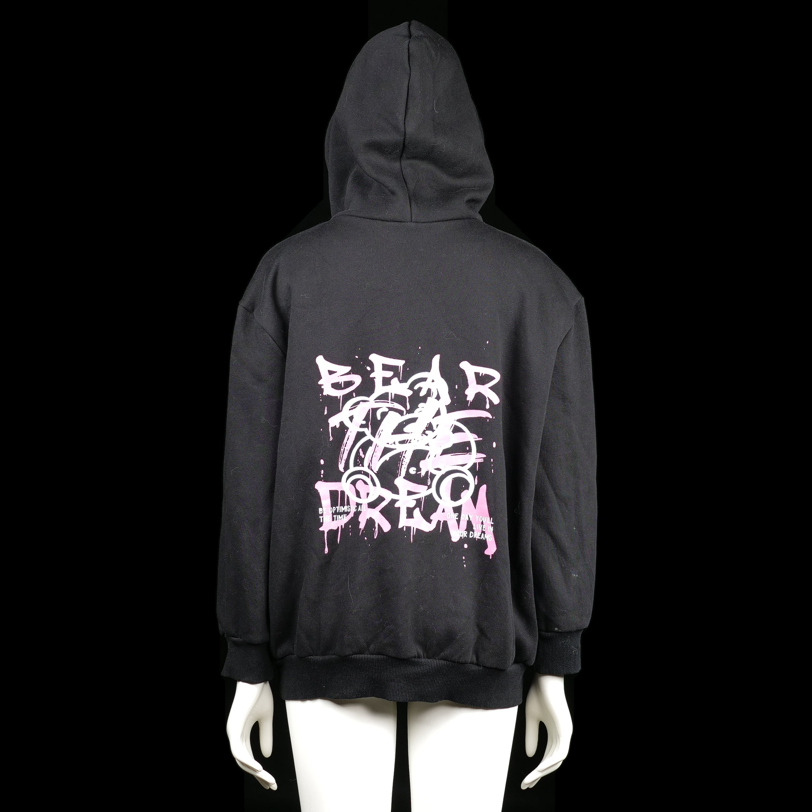 Hoodie - Black & Pink - Size 4XL