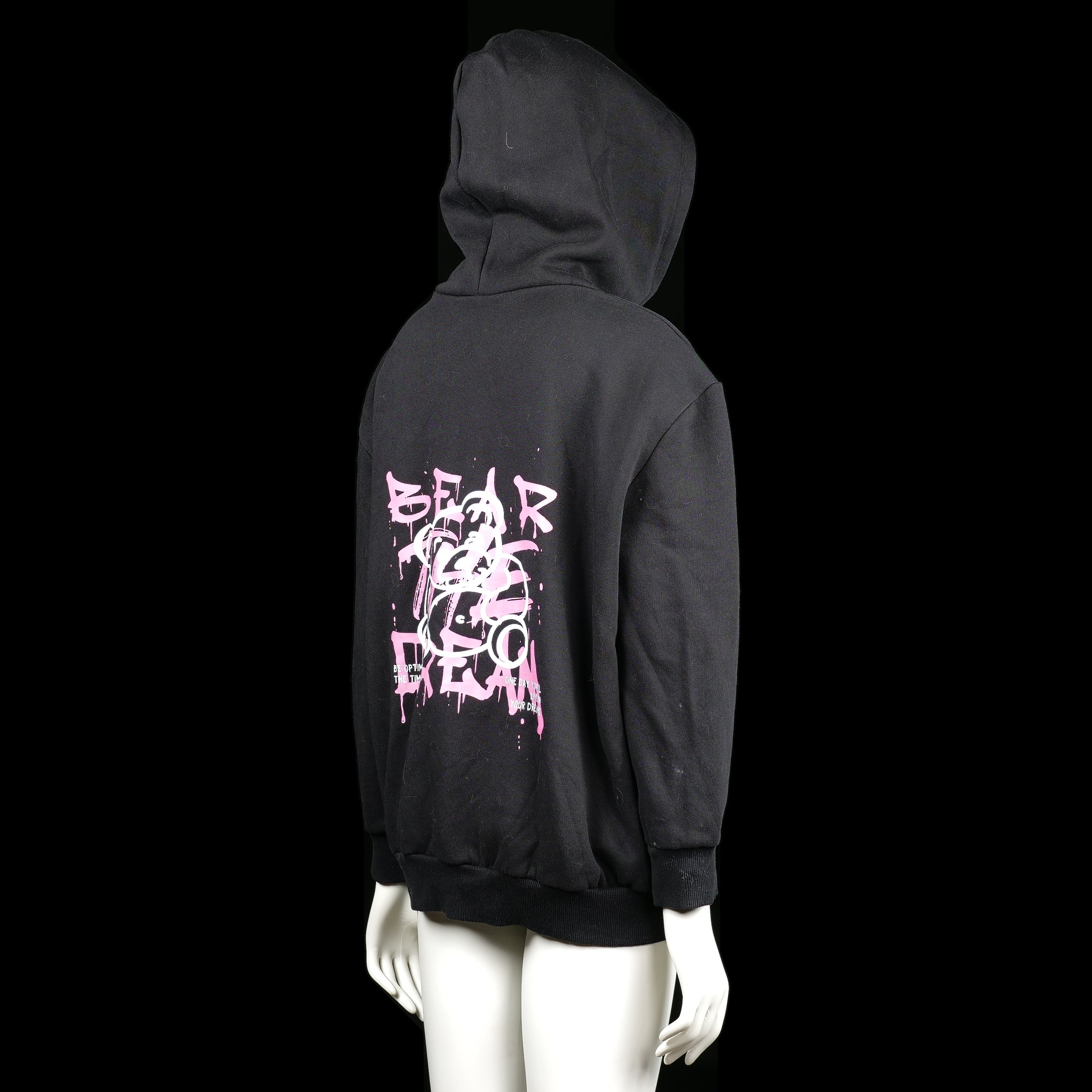 Hoodie - Black & Pink - Size 4XL
