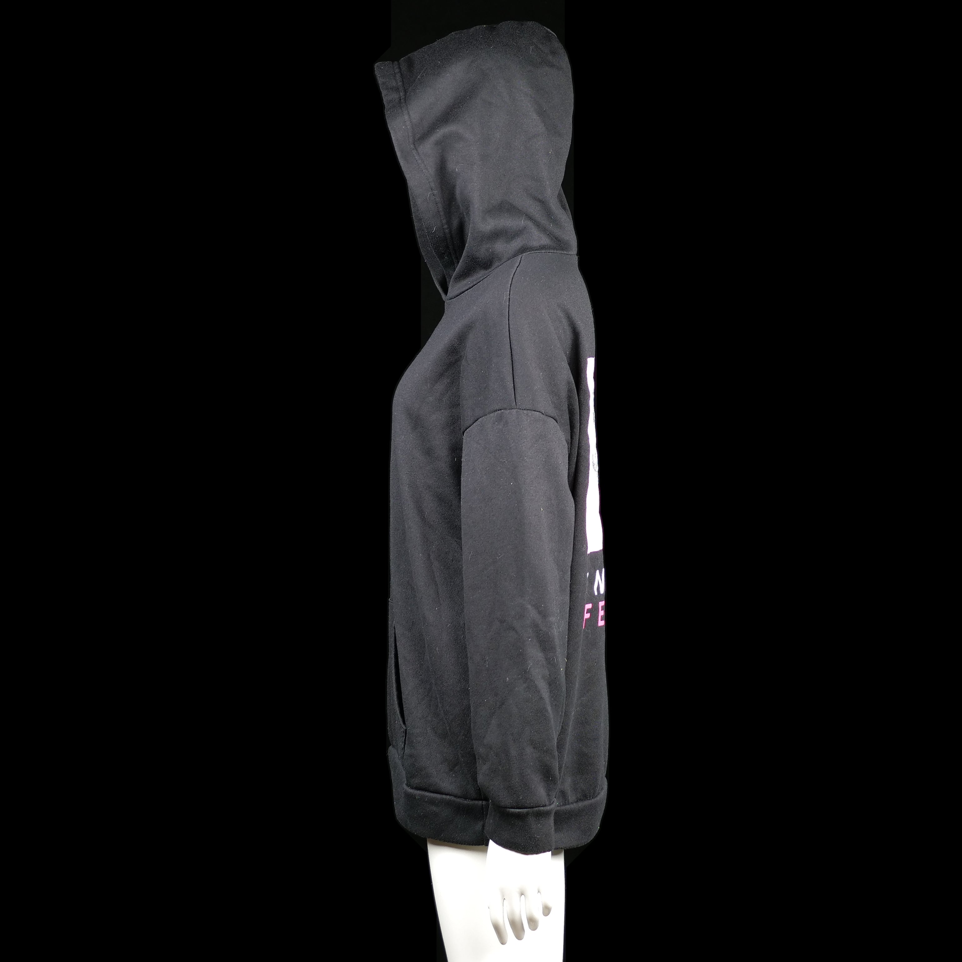 Hoodie - Black & Pink - Size M