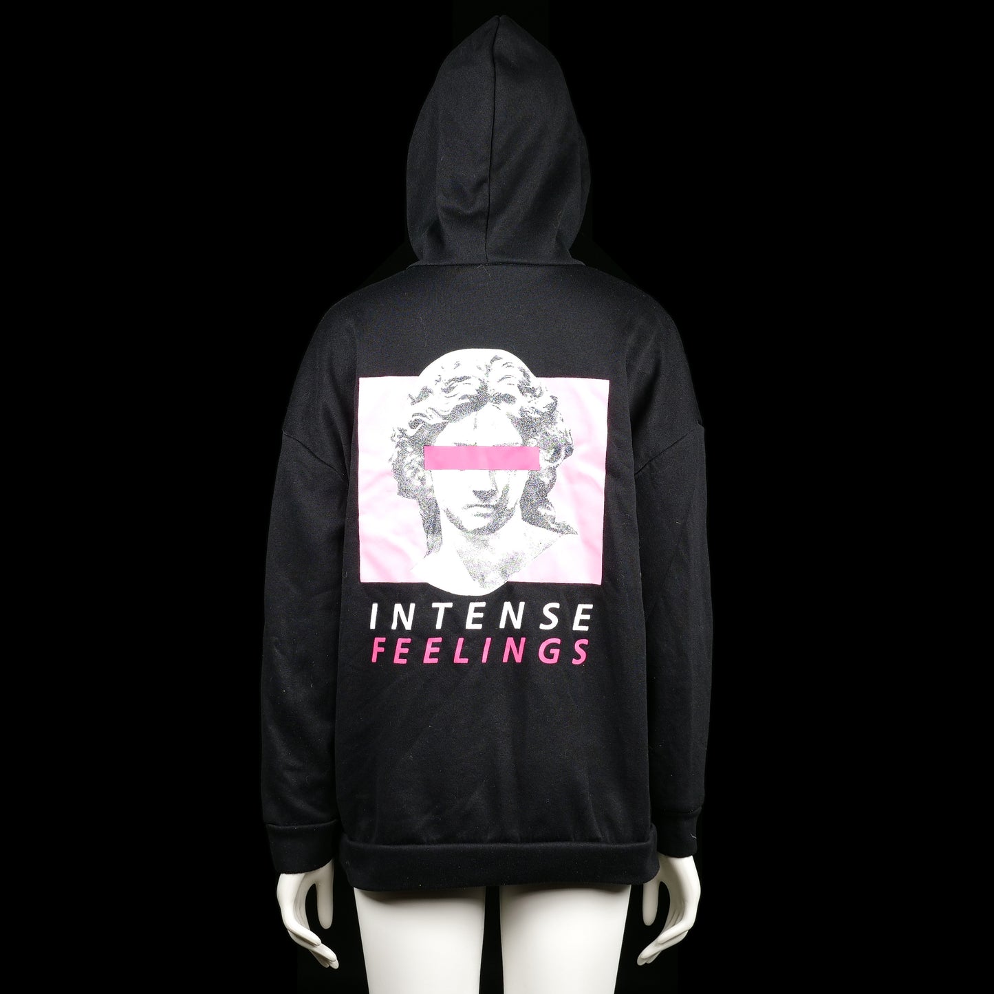 Hoodie - Black & Pink - Size M