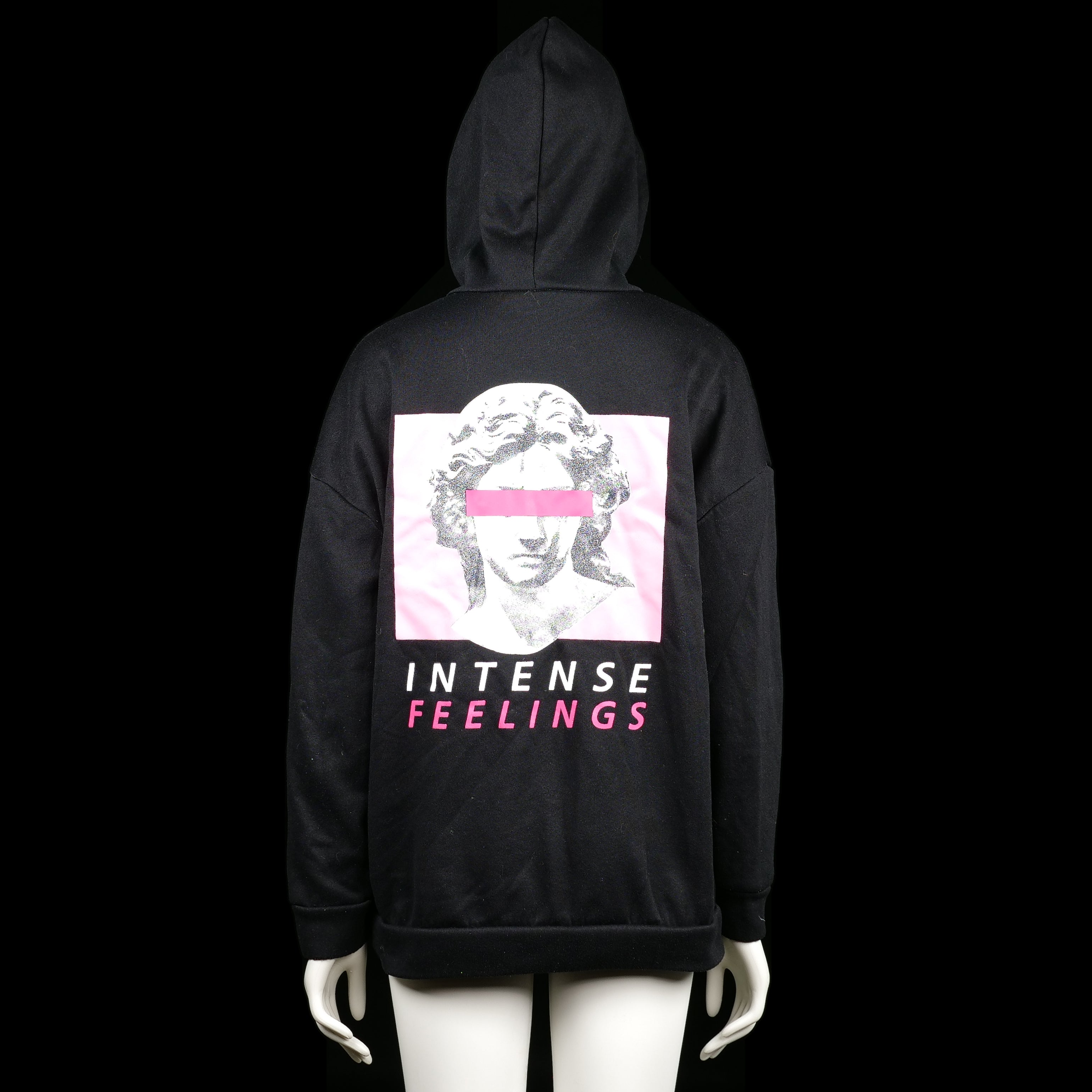 Hoodie - Black & Pink - Size M
