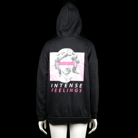 Hoodie - Black & Pink - Size M