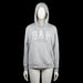 GAP - Hoodie - Light Gray - Size S - Light gray hoodie with ribbed cuffs and a straight hem. Features a floral-textured 