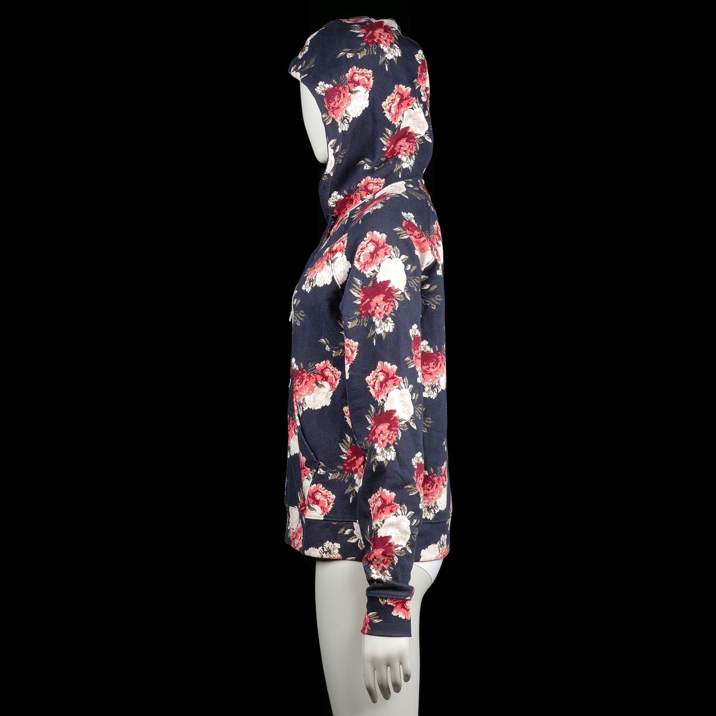 Hoodie - Navy & Red - Size L
