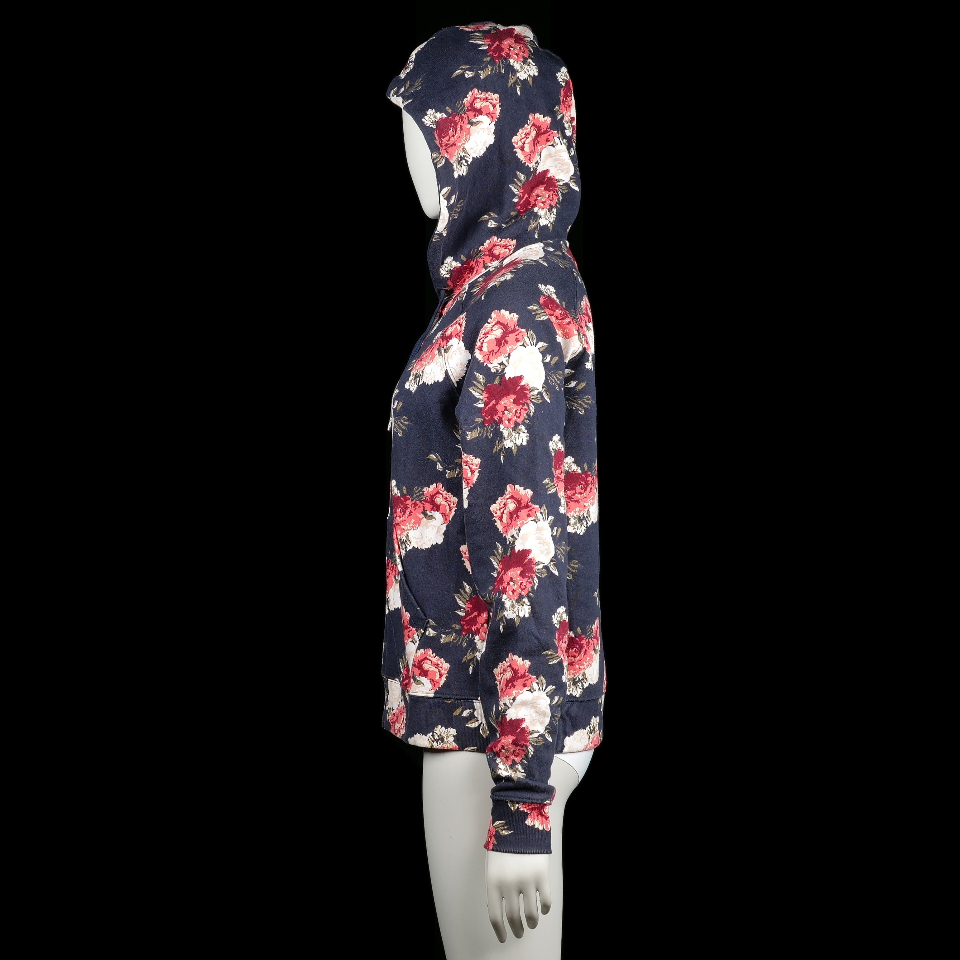 Hoodie - Navy & Red - Size L