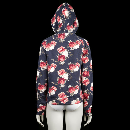 Hoodie - Navy & Red - Size L