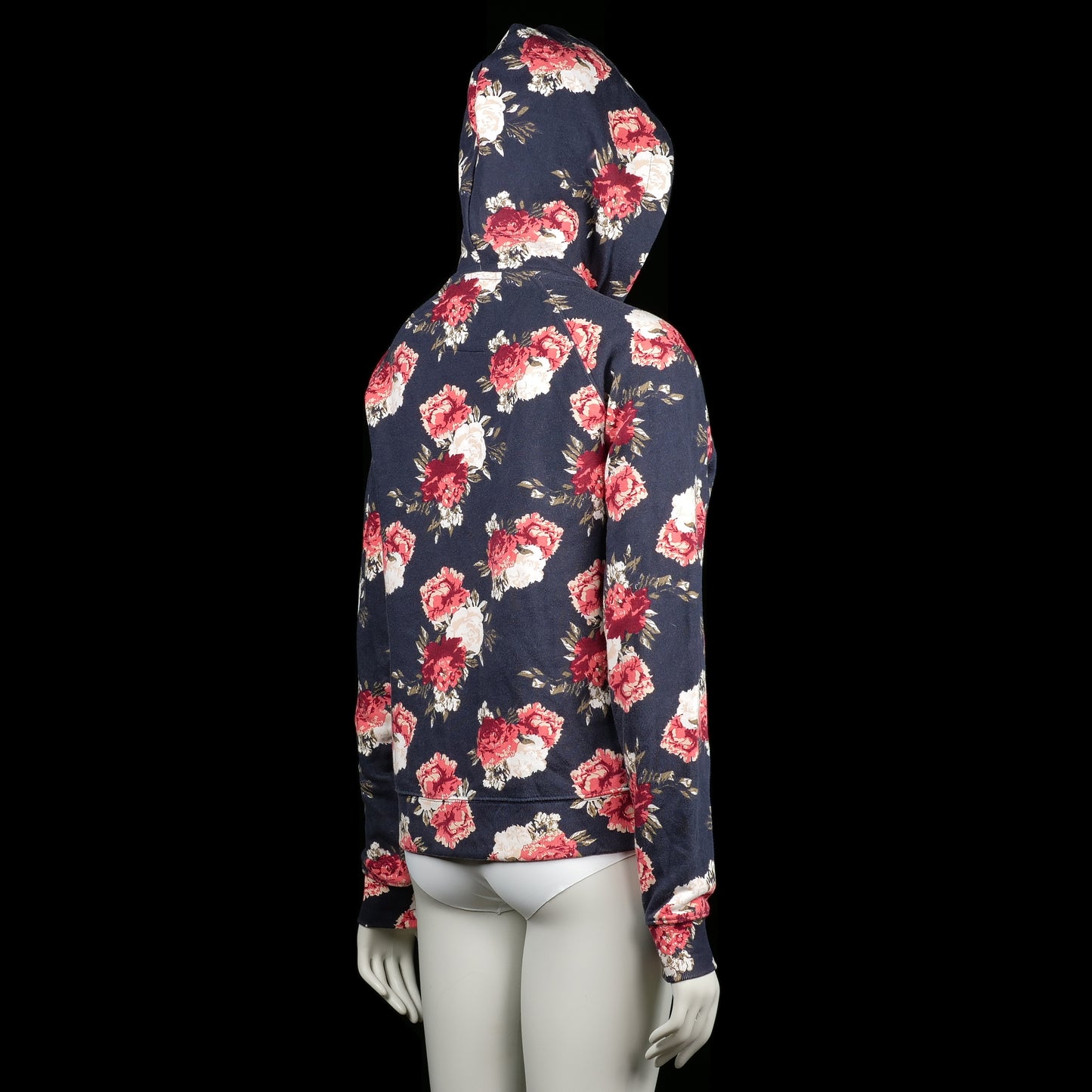 Hoodie - Navy & Red - Size L