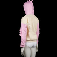 Hoodie - Ivory & Pink - Size S