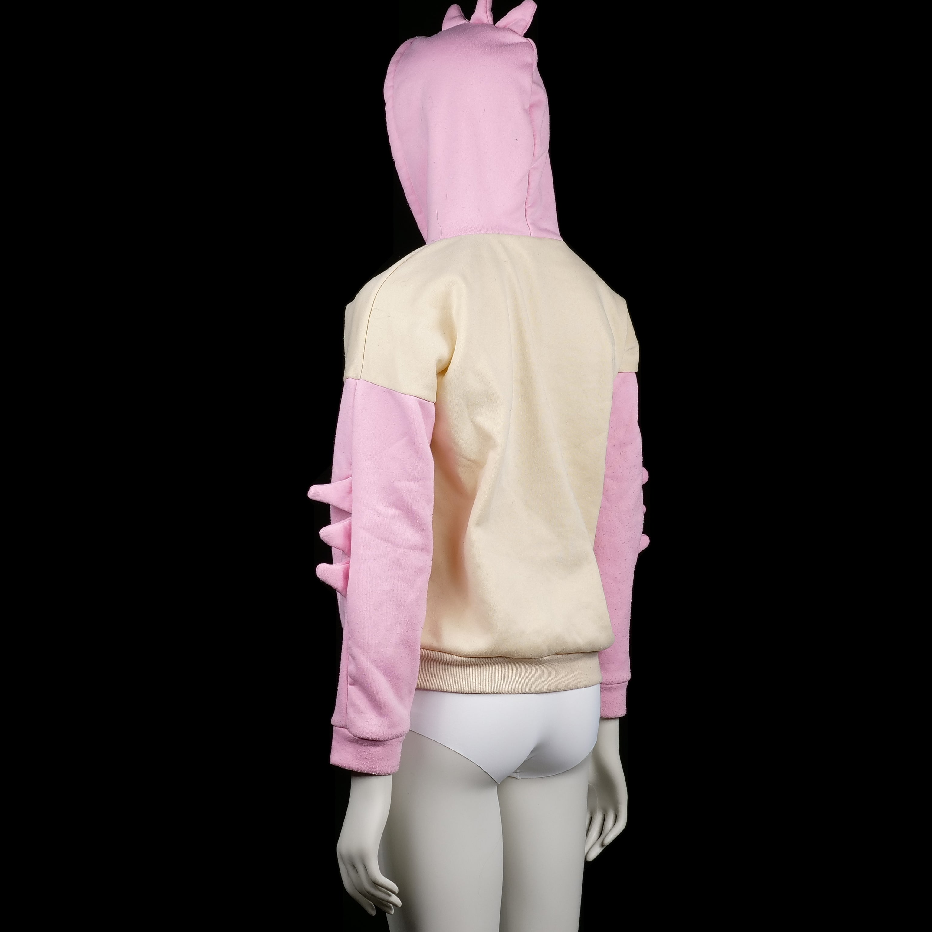 Hoodie - Ivory & Pink - Size S