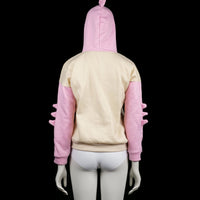 Hoodie - Ivory & Pink - Size S