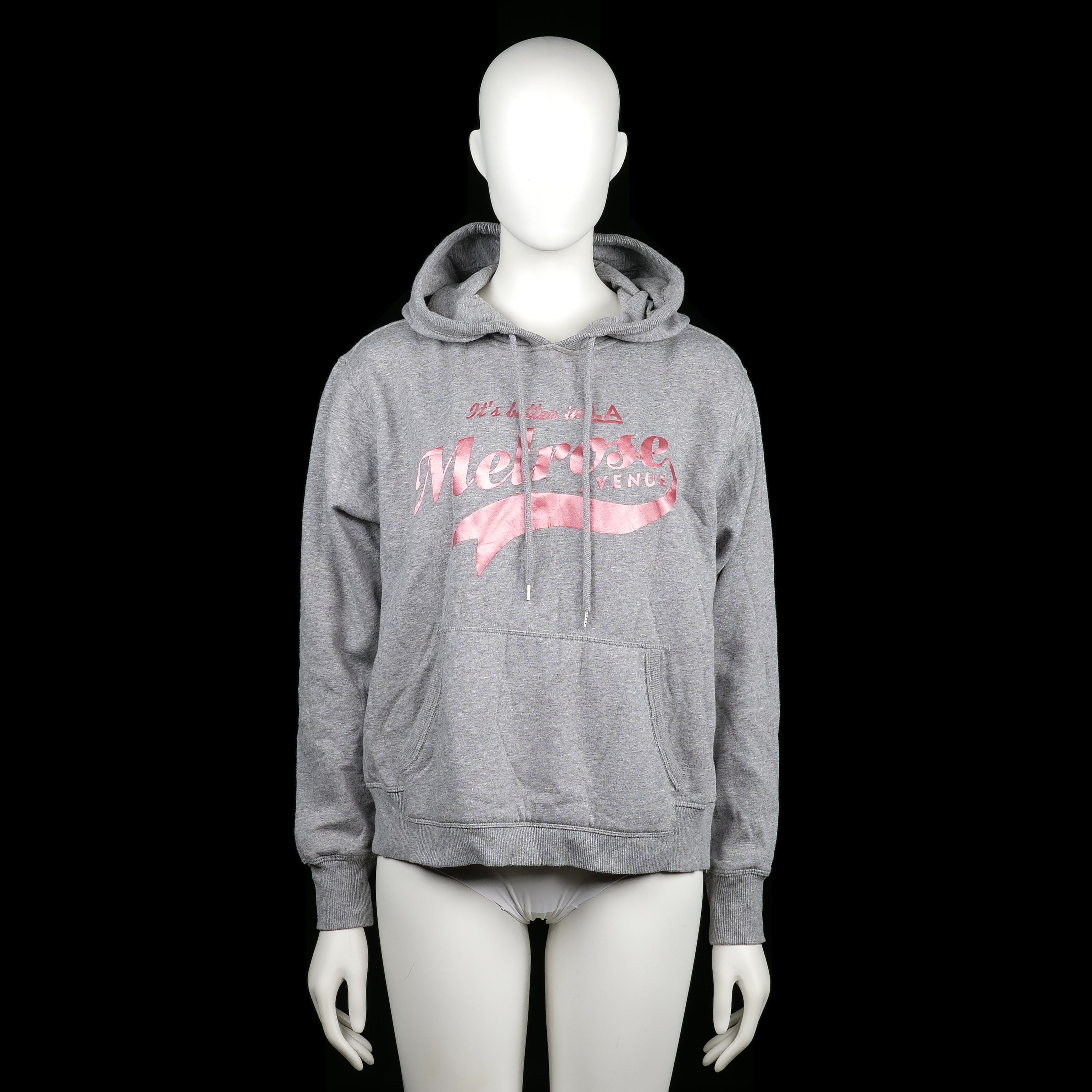 Hoodie - Light Gray & Pink - Size M