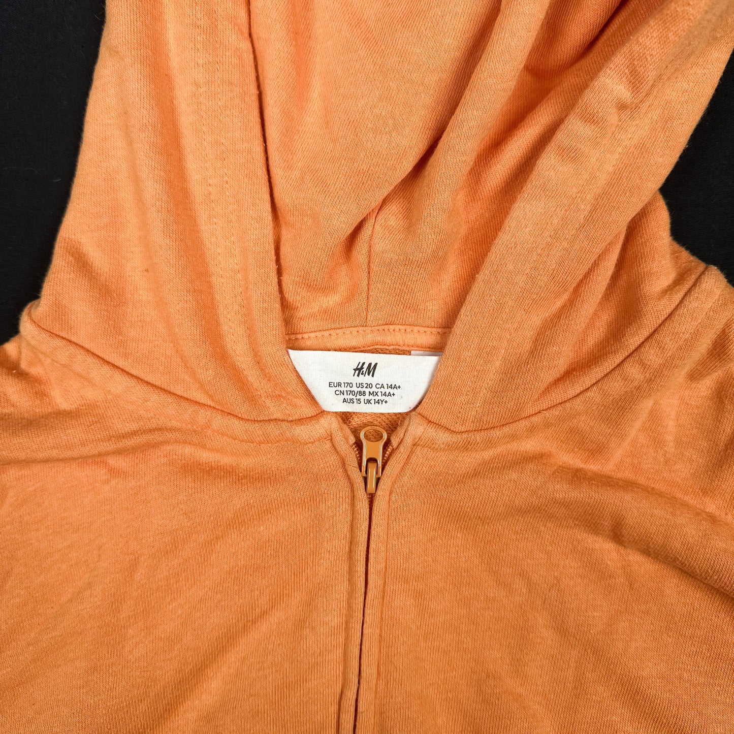 Hoodie - Orange - Size 170