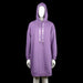 Bonprix - Hoodie - Purple - Size 44 - Long oversized purple hoodie with a straight hem and plain cuffs. Features a hood with shiny wide drawstrings.