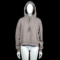 H&M - Hoodie - Gray - Size L - Solid gray hoodie with a straight hem and ribbed cuffs. Features a drawstring at the hood and dropped shoulders.