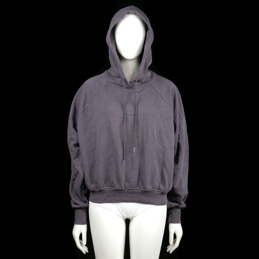 Amy & Ivy - Hoodie - Charcoal - Size M - Charcoal hoodie with drawstring-adjustable hood and ribbed cuffs and hem. Features a relaxed fit and plain solid design.