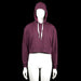 H&M Divided - Hoodie - Burgundy - Size M - Cropped burgundy hoodie with an adjustable drawstring hood and ribbed cuffs and hem. Solid design with a clean silhouette.
