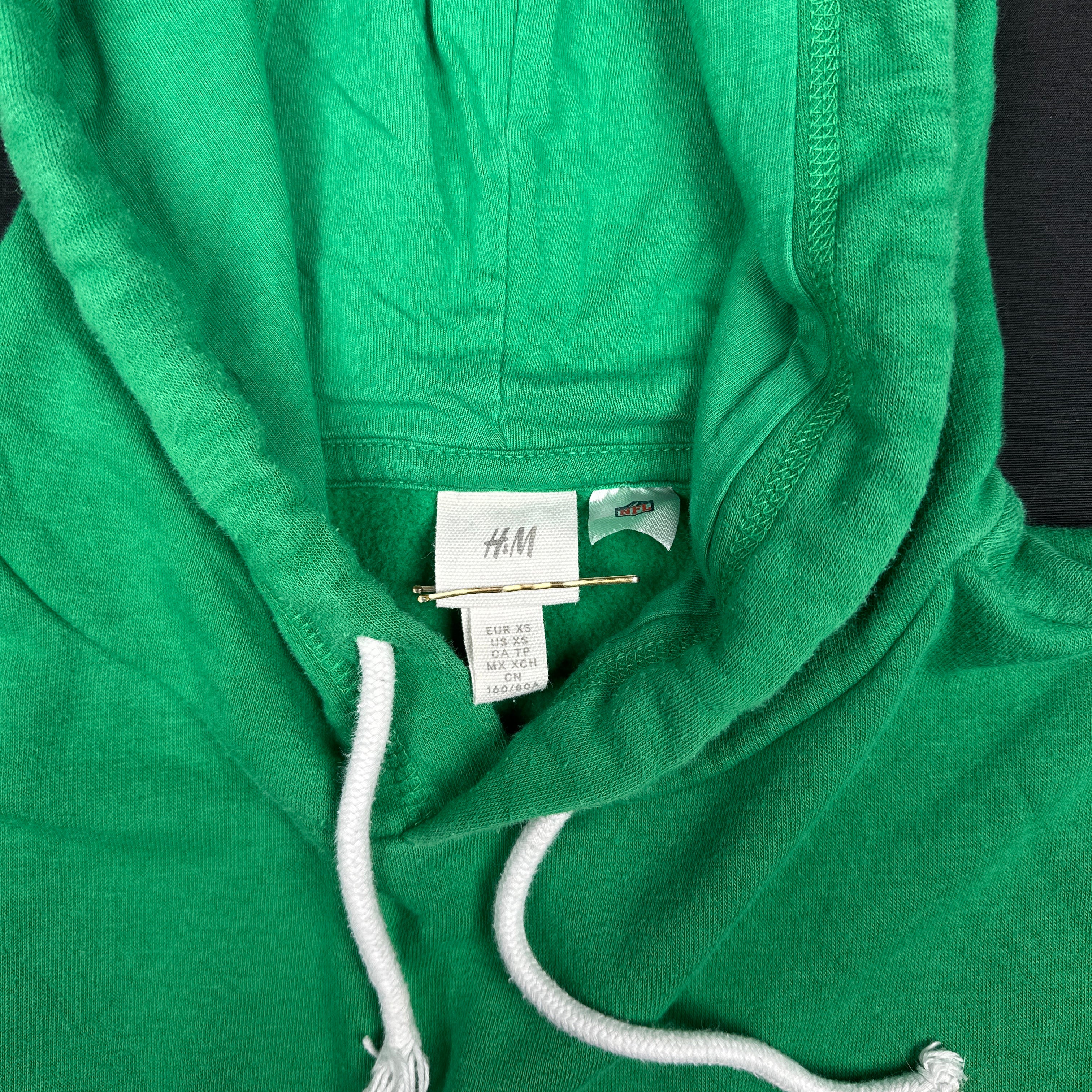 Hoodie - Forest Green & White - Size XS